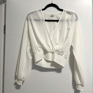 Wilfred white long sleeve blouse - size small